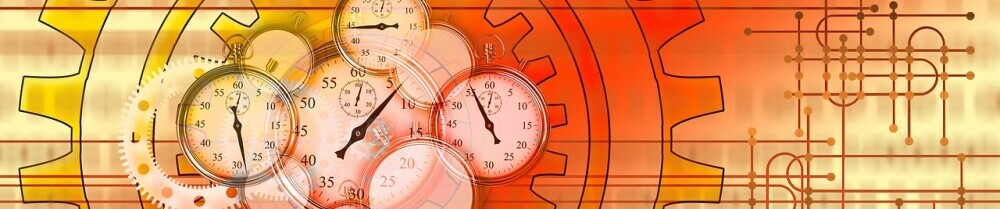 orangee wallpaper with clock faces